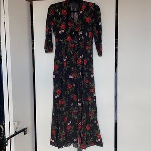 Woman’s full length shirt dress